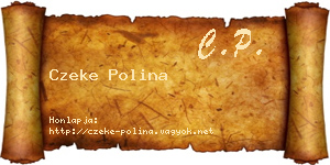 Czeke Polina névjegykártya